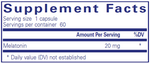 Melatonin 20 mg 60 ct