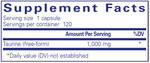 Taurine 1000 mg 120 ct - Pure Encapsulations